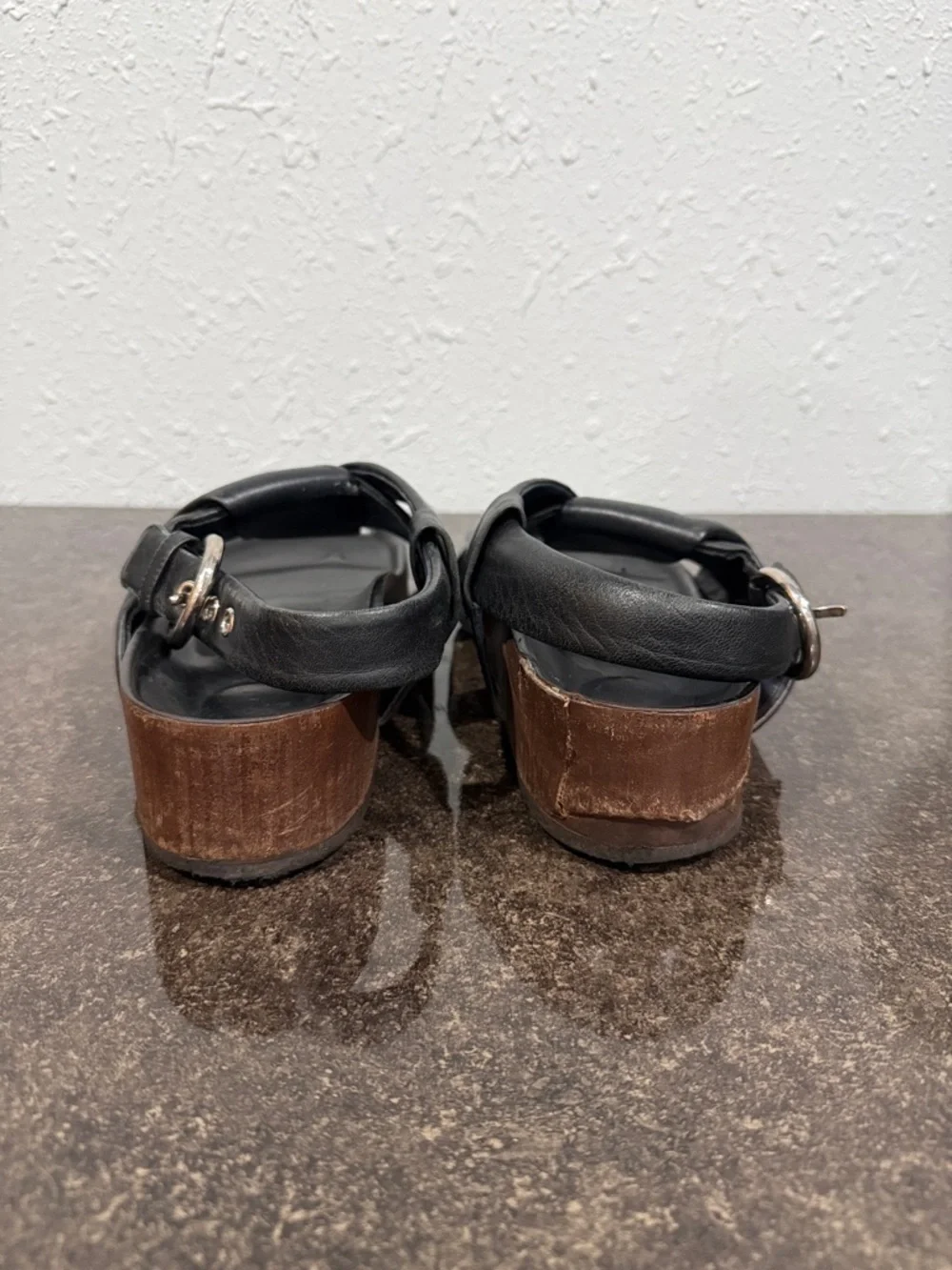 Celine Phoebe Philo Black Leather Criss-Cross Slingback Sandals Women’s Size 40 - Picture 5 of 10